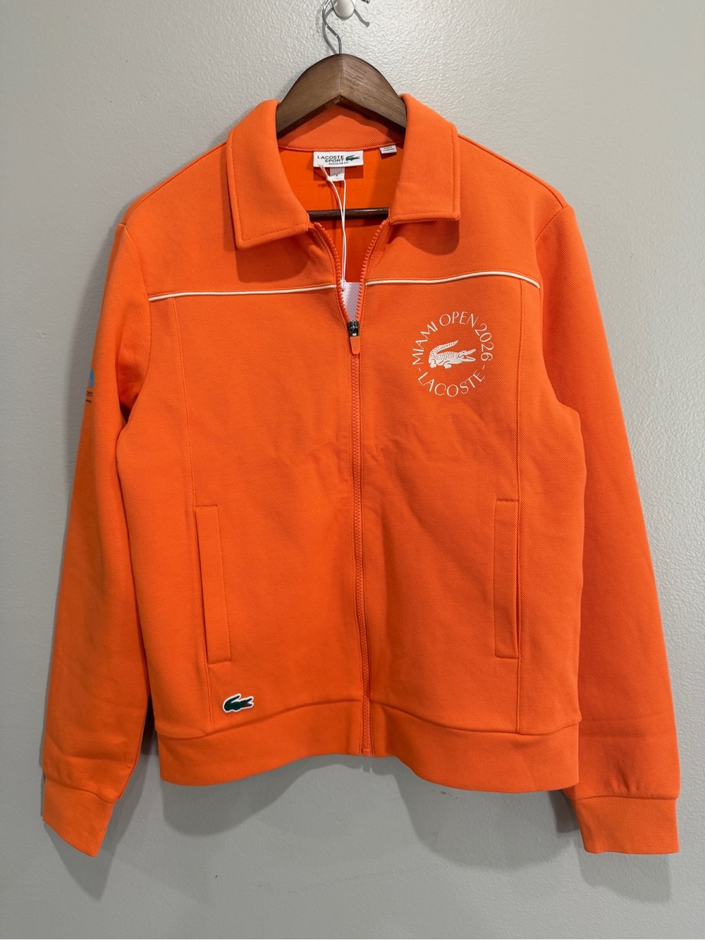 Lacoste Sport Miami Open Edition Ballboy Jacket Orange NWT XS 2026 Tennis